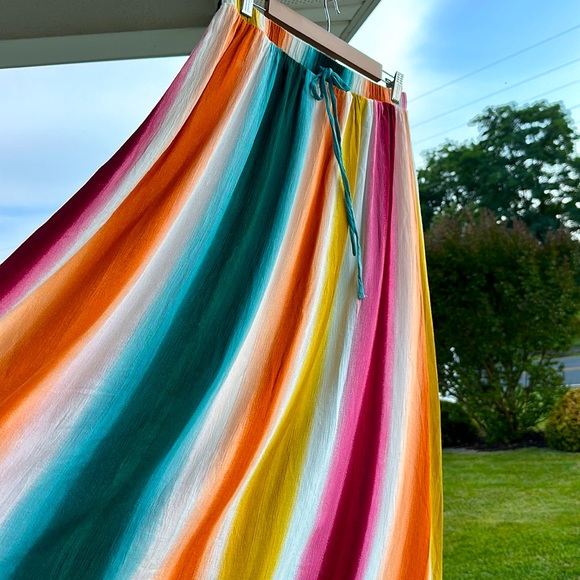 Multicolor Striped Maxi Skirt - Picture 2 of 7
